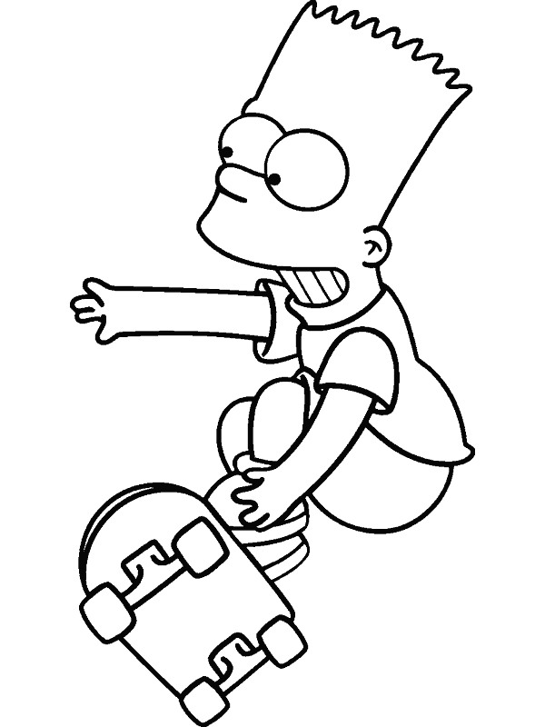 Plansa de colorat cu Familia Simpsons 35 29